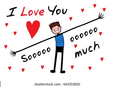 Love You Love You Much: Vector có sẵn (miễn phí bản quyền) 643353820 | Shutterstock