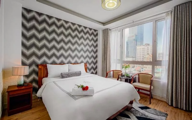 TN Central Hotel giá rẻ trung tâm quận 1 Phòng nghỉ thoáng đãng tại TN Central Hotel